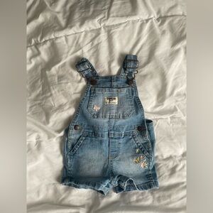 Osh Kosh 12m girls embroidered overalls
